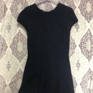 Banana Republic navy drop waist flare dress